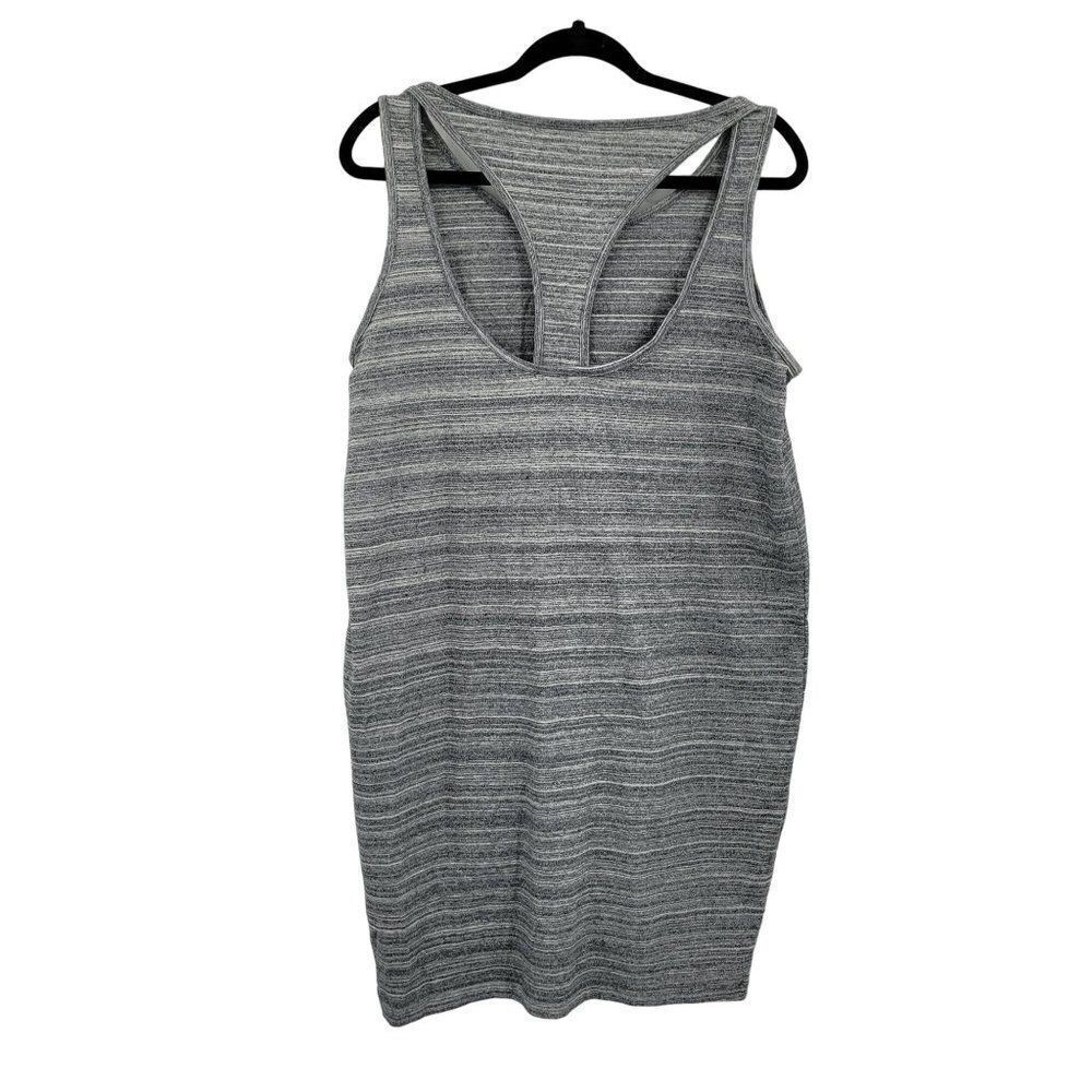 Dakini Athletic Dress L Racerback Stretch Tank Knee‎ Length Heather Gray